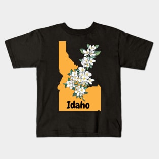 Idaho State Flower Syringa Kids T-Shirt